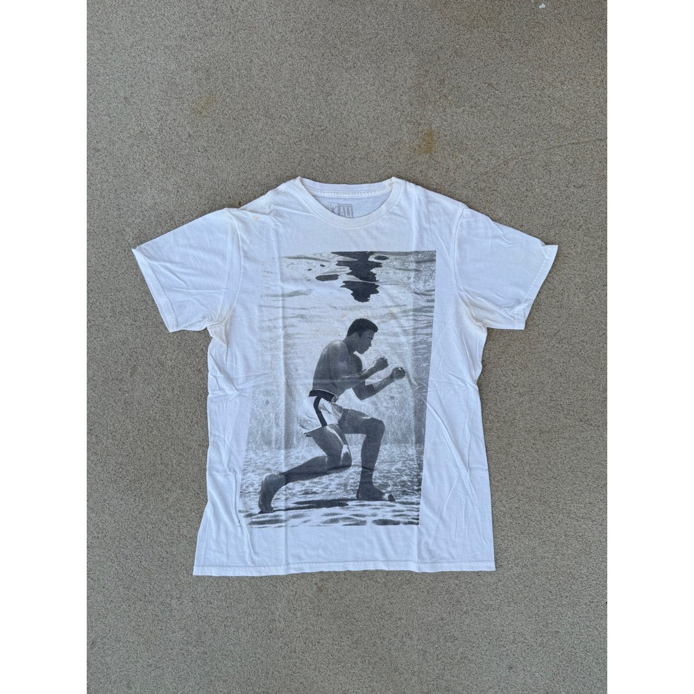 Muhammad Ali Graphic Mens Small T-Shirt - White Boxing Tee